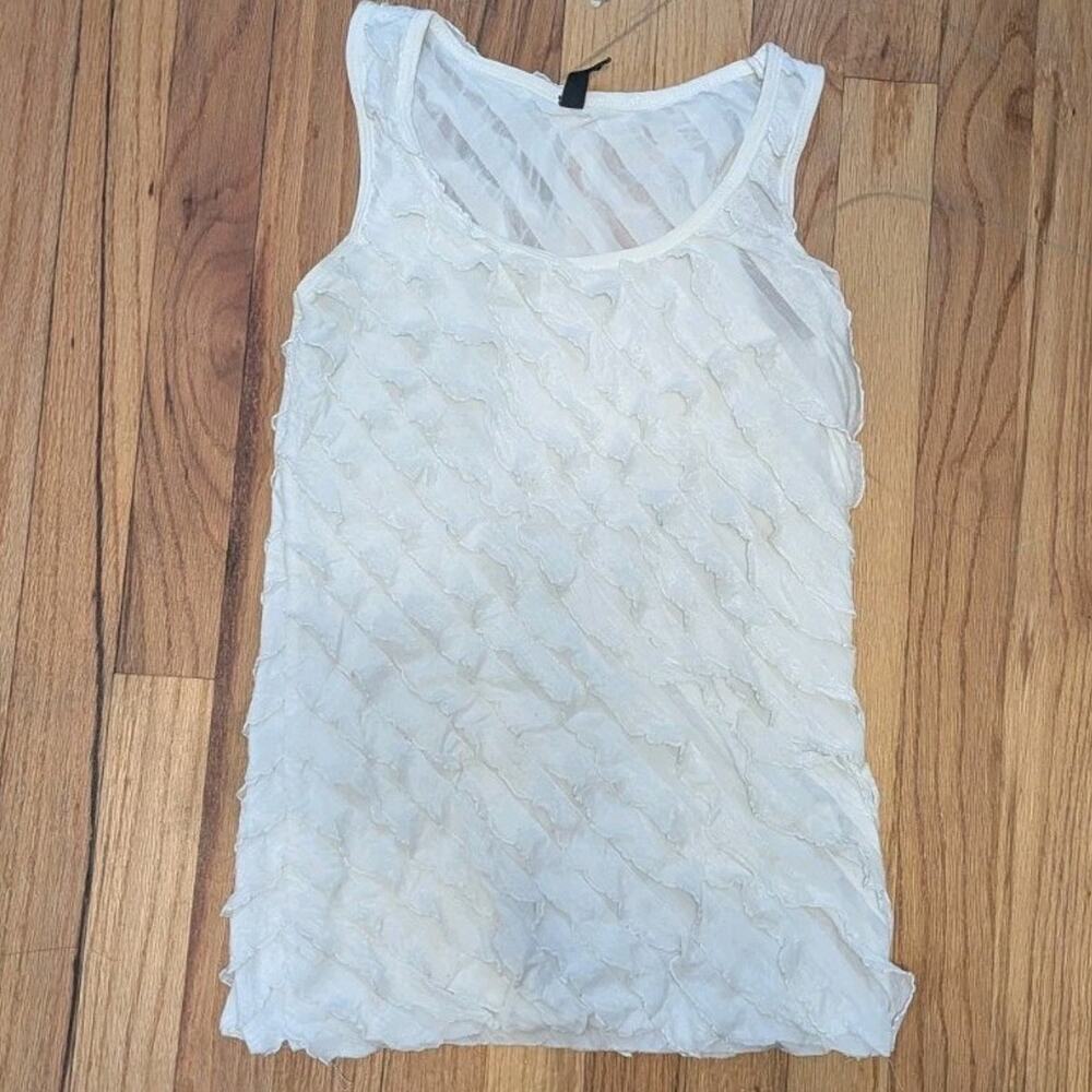 Jason Maxwell Y2K Ruffle Shimmy Tank Top